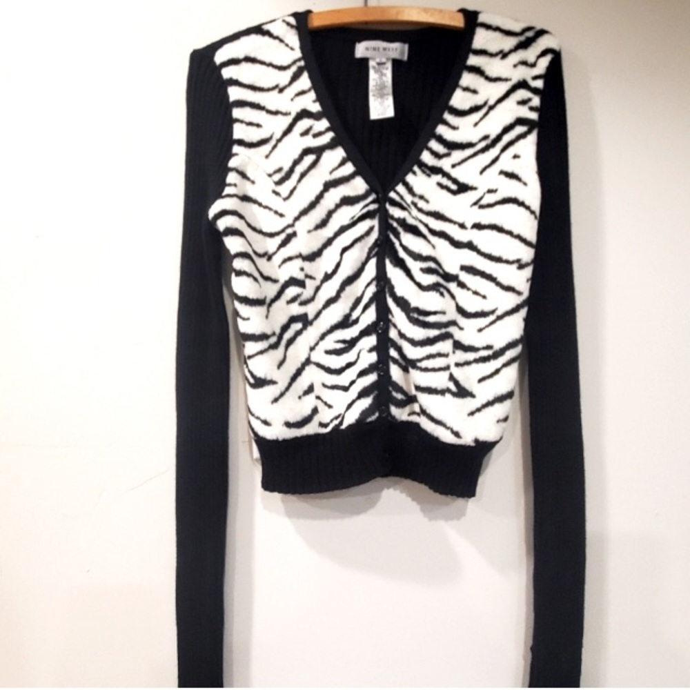 Nine West Faux Fur Cardigan